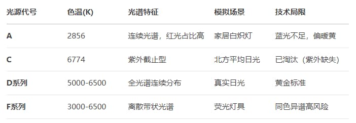 标准光源——基础光源